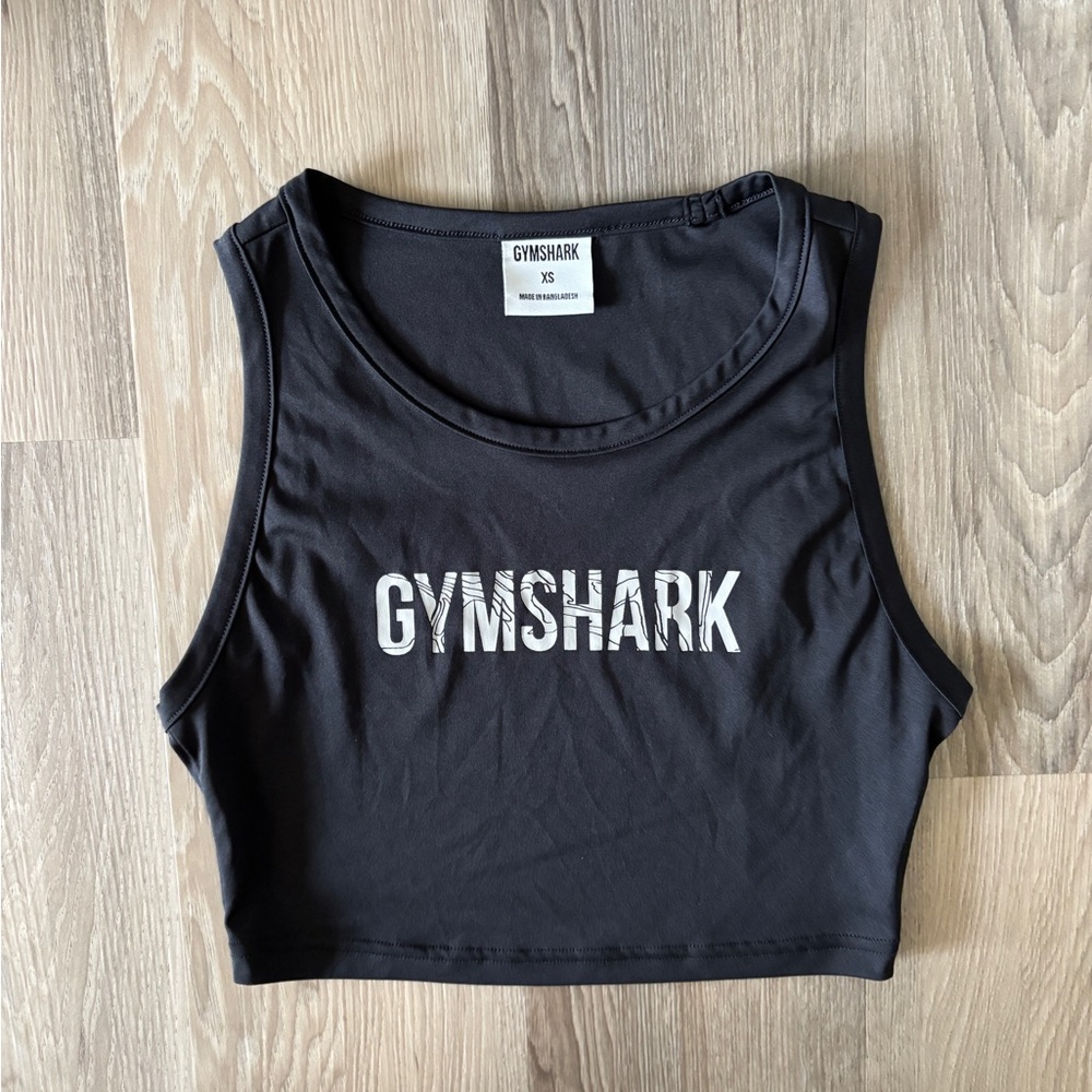 Gymshark Black Sleeveless Crop Tank Top